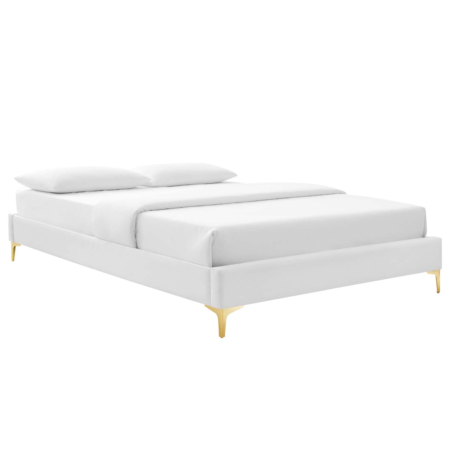 Sutton Performance Velvet Full Bed Frame