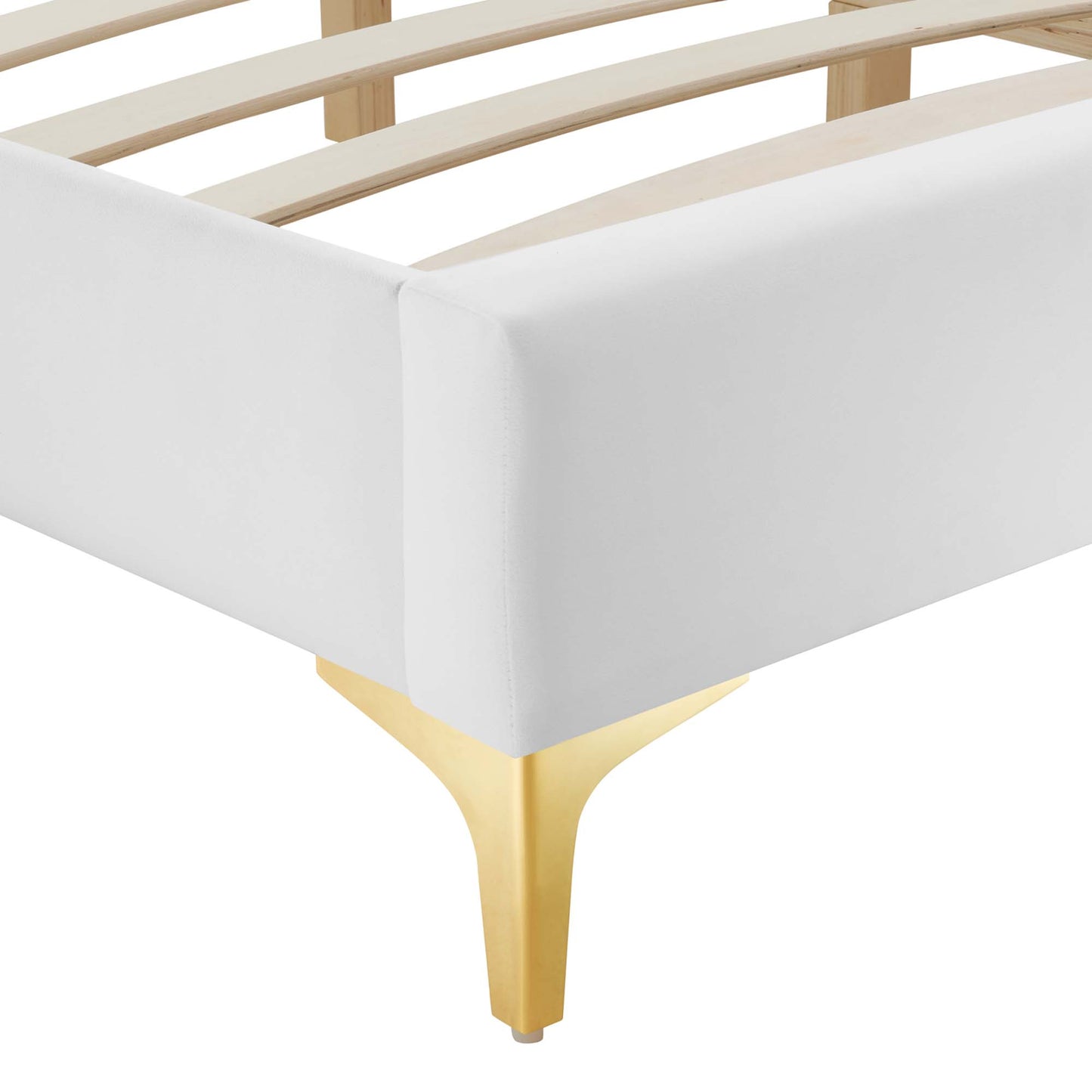 Sutton Performance Velvet Full Bed Frame