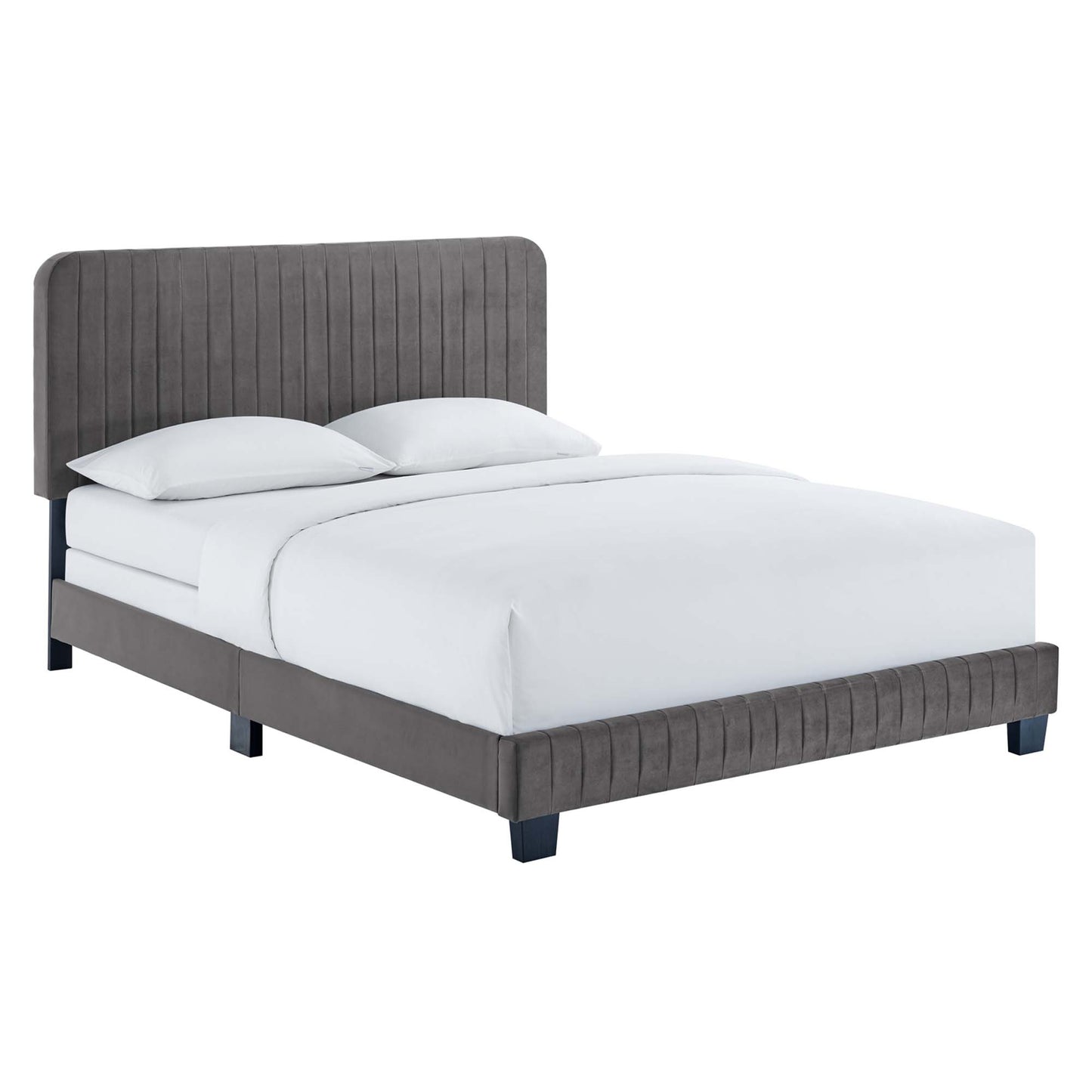 Celine Channel Tufted Performance Velvet King Bed