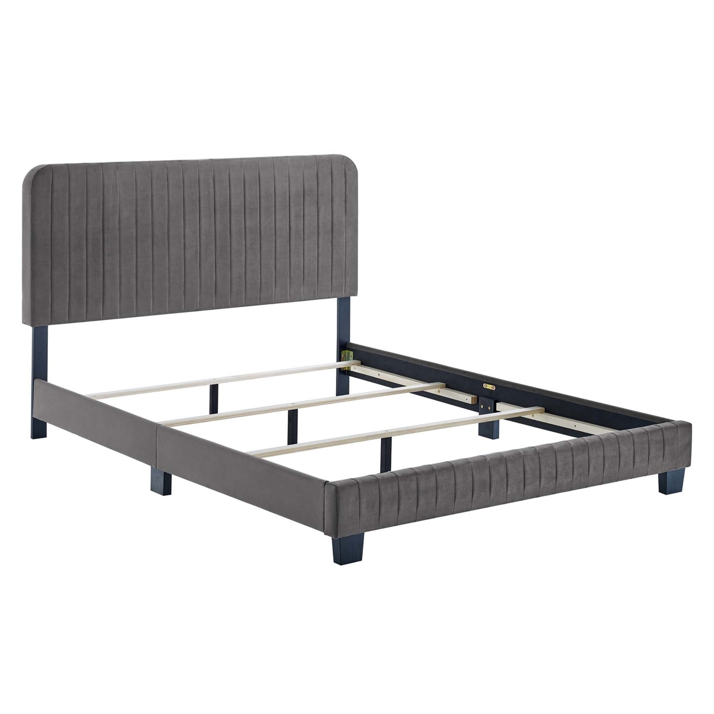 Celine Channel Tufted Performance Velvet King Bed