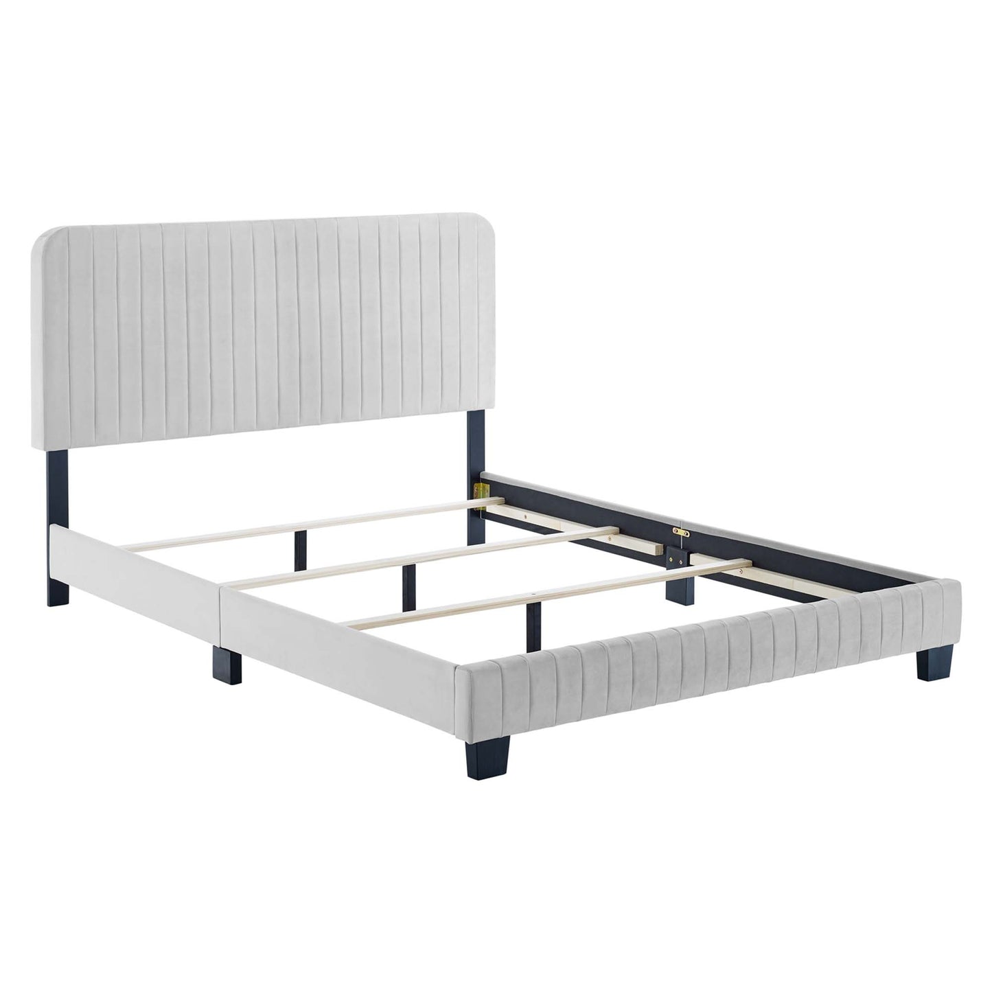 Celine Channel Tufted Performance Velvet Twin Bed