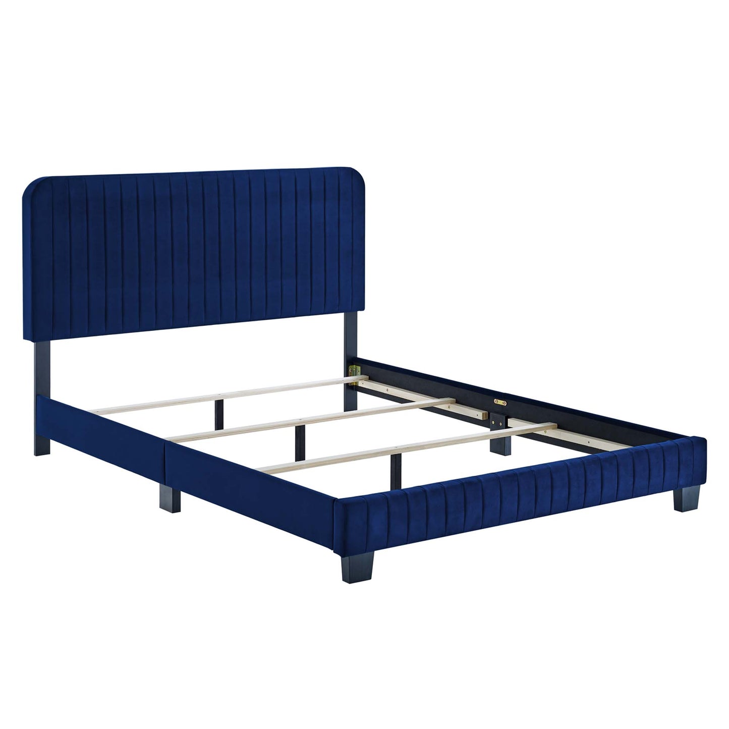 Celine Channel Tufted Performance Velvet Twin Bed