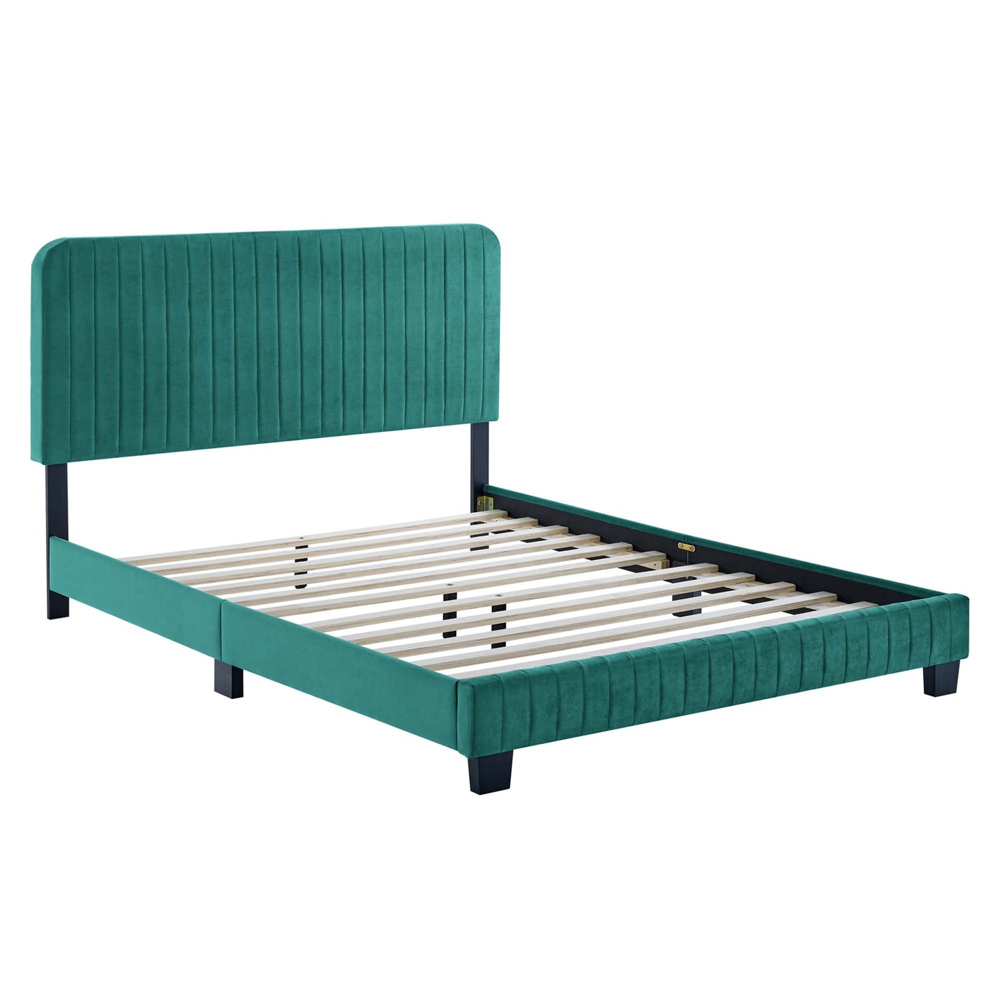 Celine Channel Tufted Performance Velvet King Platform Bed