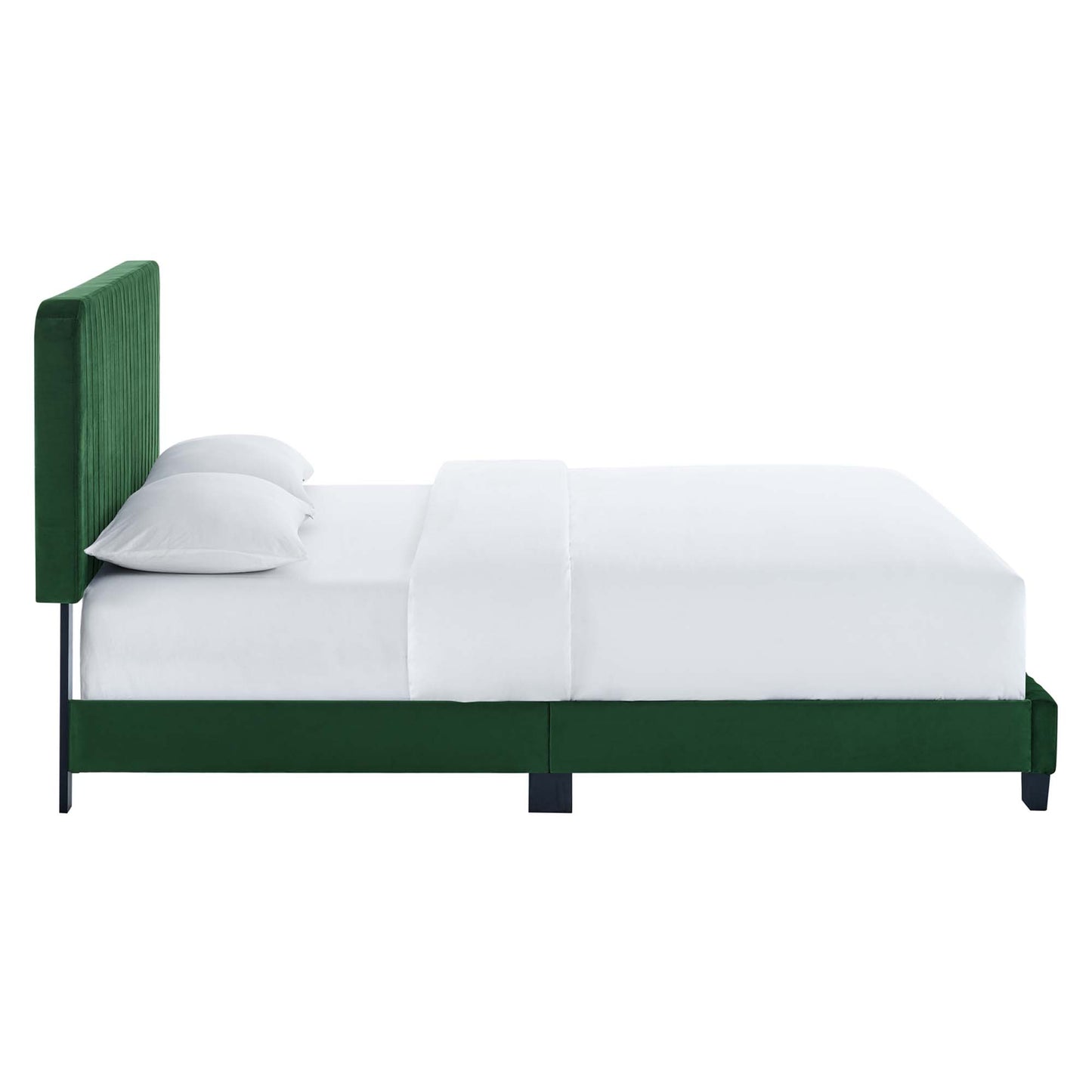 Celine Channel Tufted Performance Velvet Queen Platform Bed