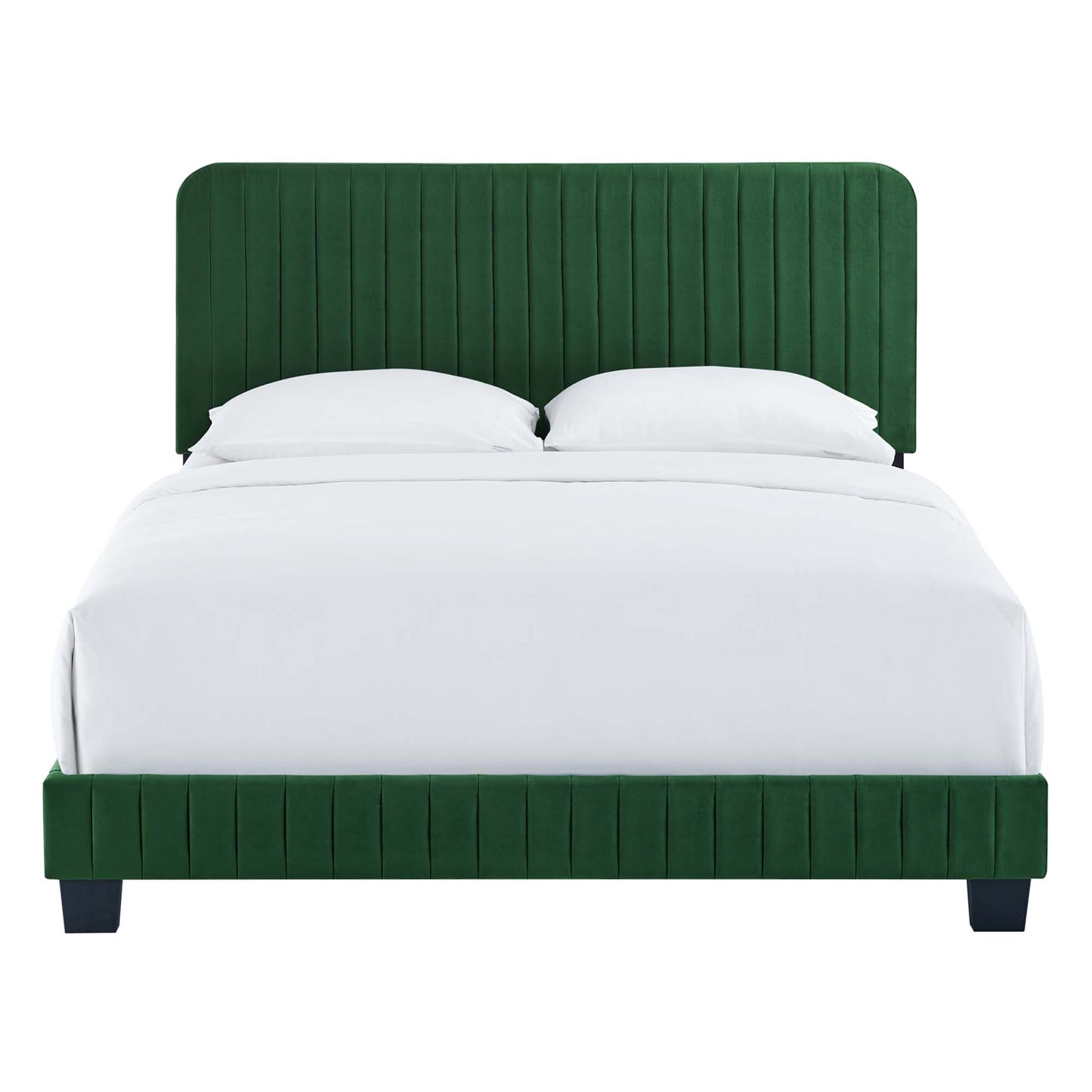 Celine Channel Tufted Performance Velvet Queen Platform Bed