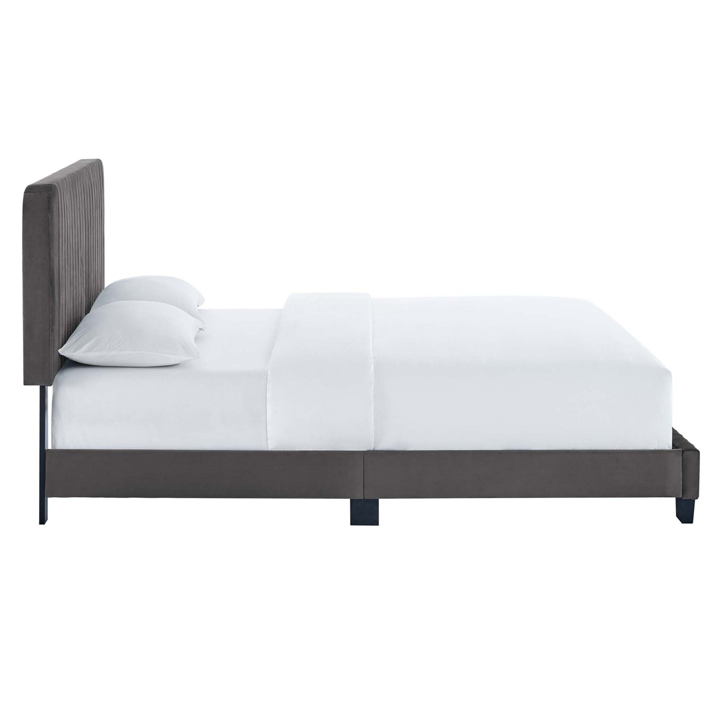 Celine Channel Tufted Performance Velvet Queen Platform Bed