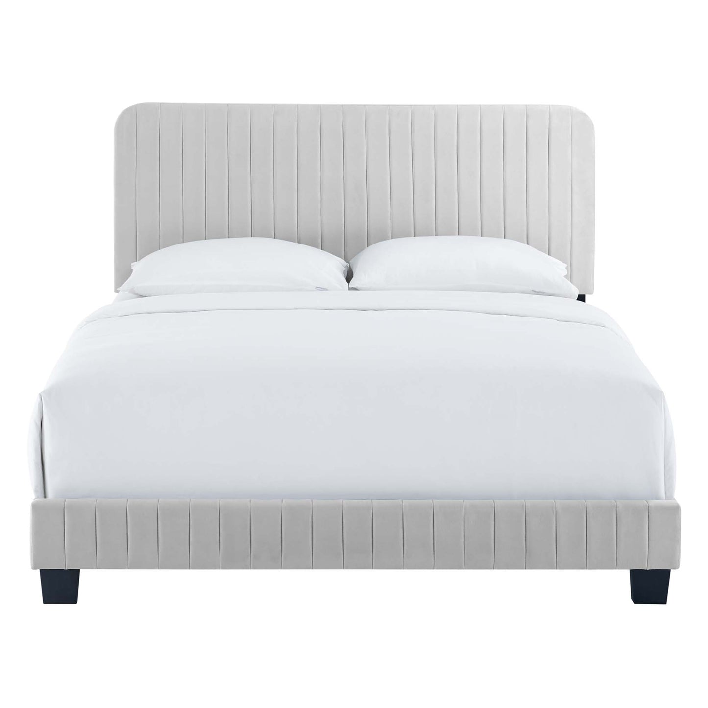 Celine Channel Tufted Performance Velvet Queen Platform Bed