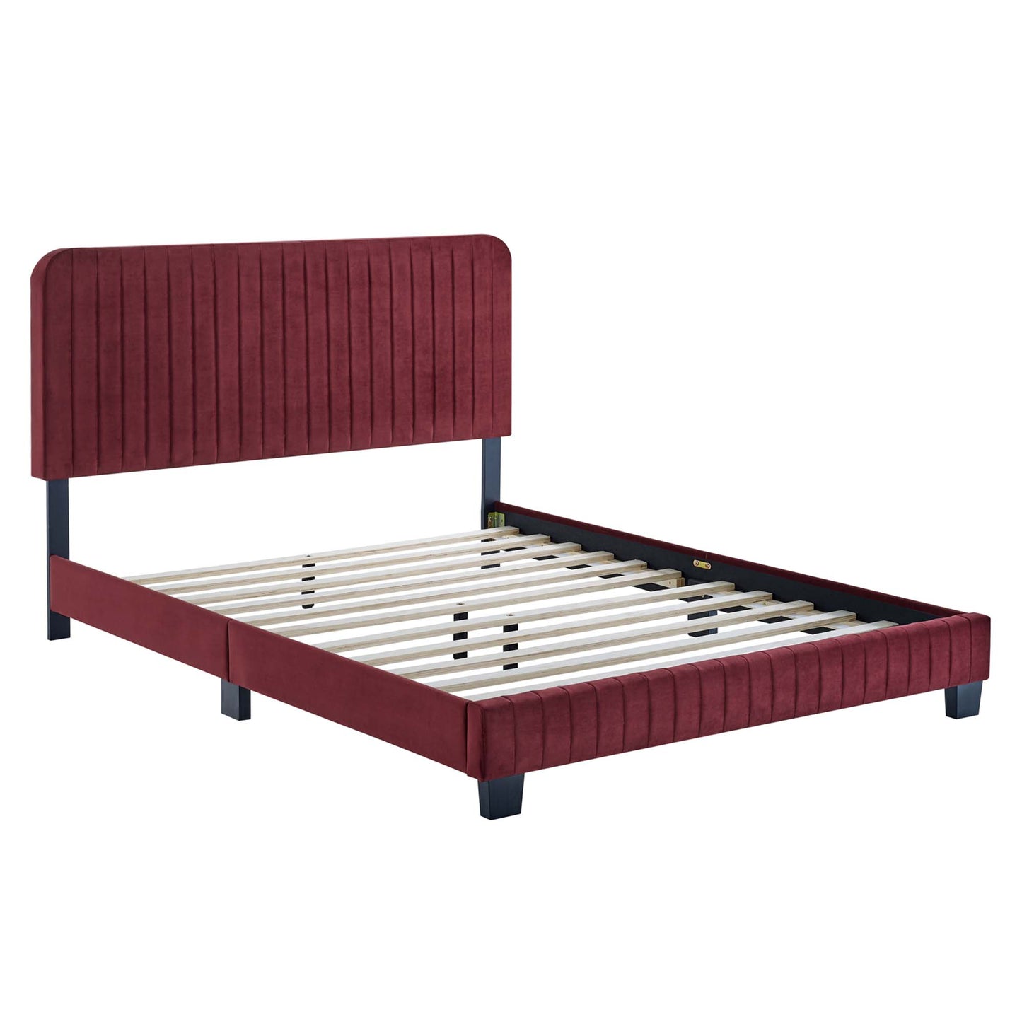 Celine Channel Tufted Performance Velvet Queen Platform Bed