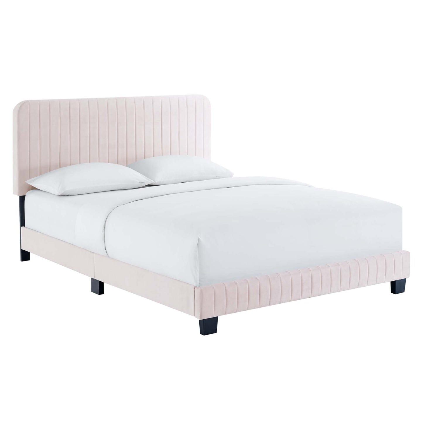 Celine Channel Tufted Performance Velvet Queen Platform Bed