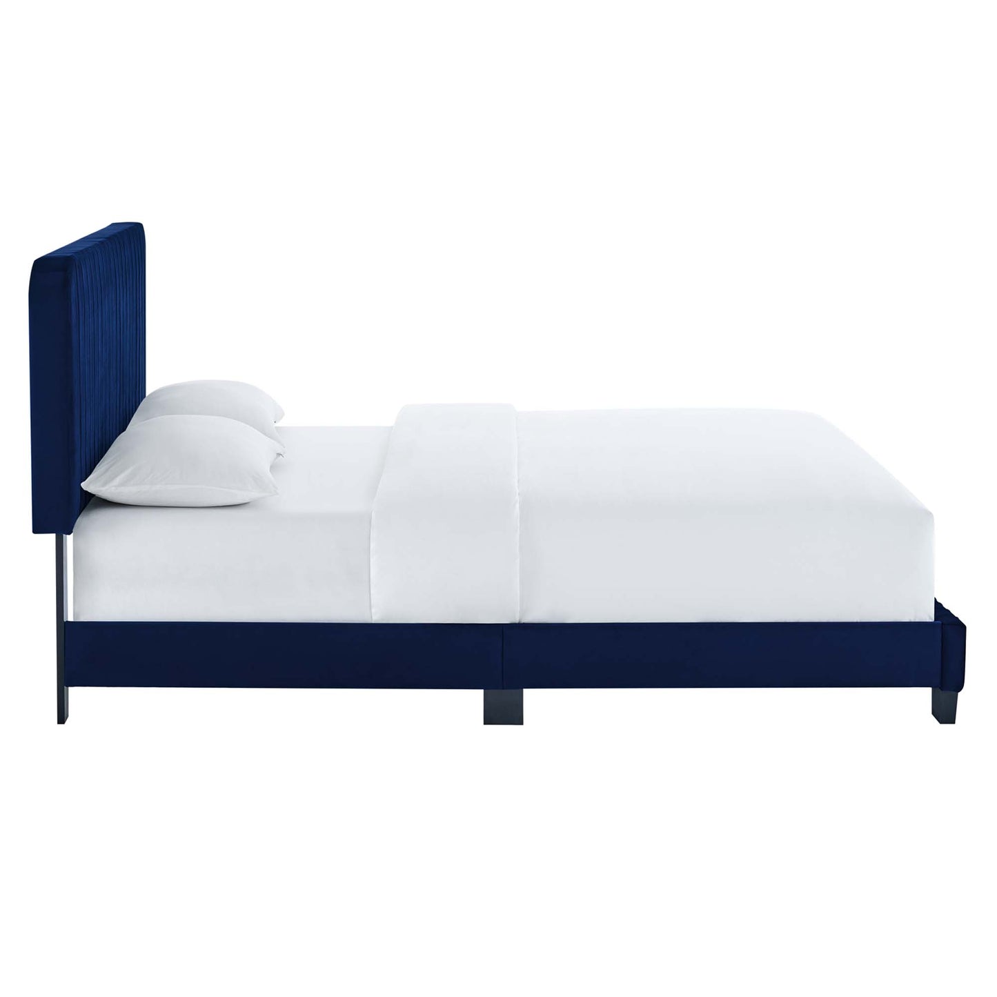 Celine Channel Tufted Performance Velvet Twin Platform Bed