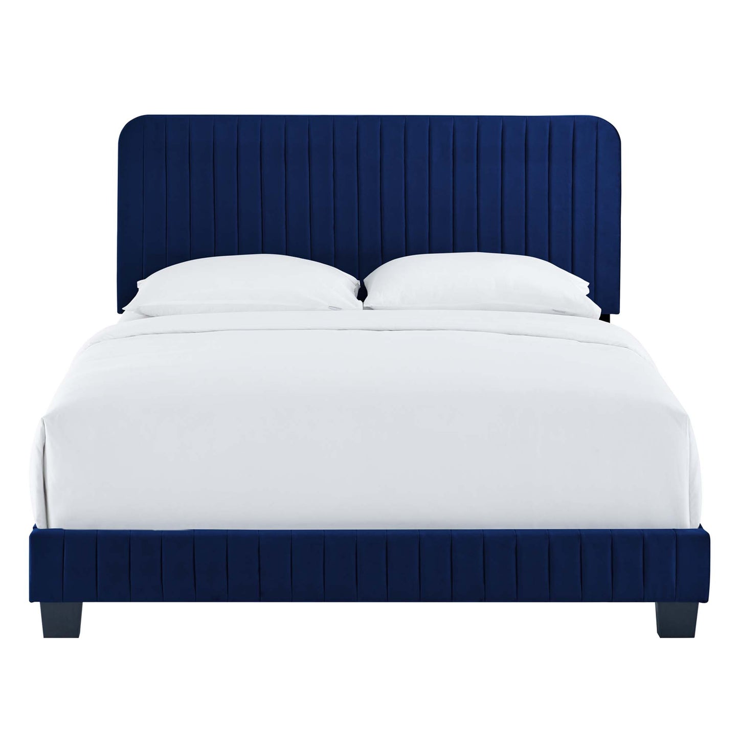 Celine Channel Tufted Performance Velvet Twin Platform Bed