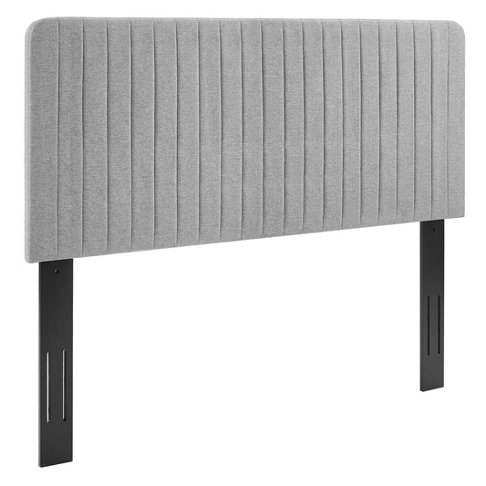 Milenna Channel Tufted Upholstered Fabric King/California King Headboard