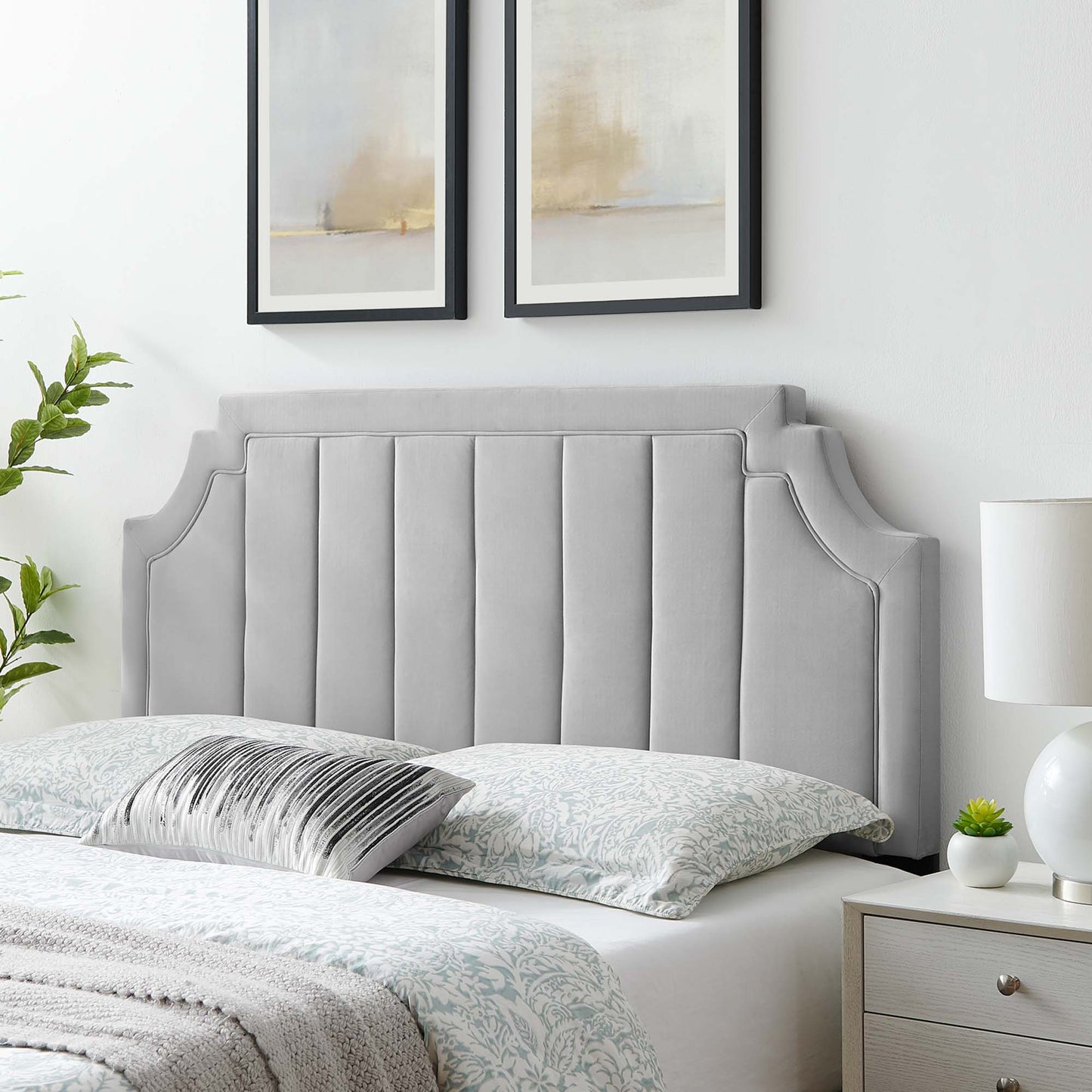 Alyona Channel Tufted Performance Velvet Twin Headboard