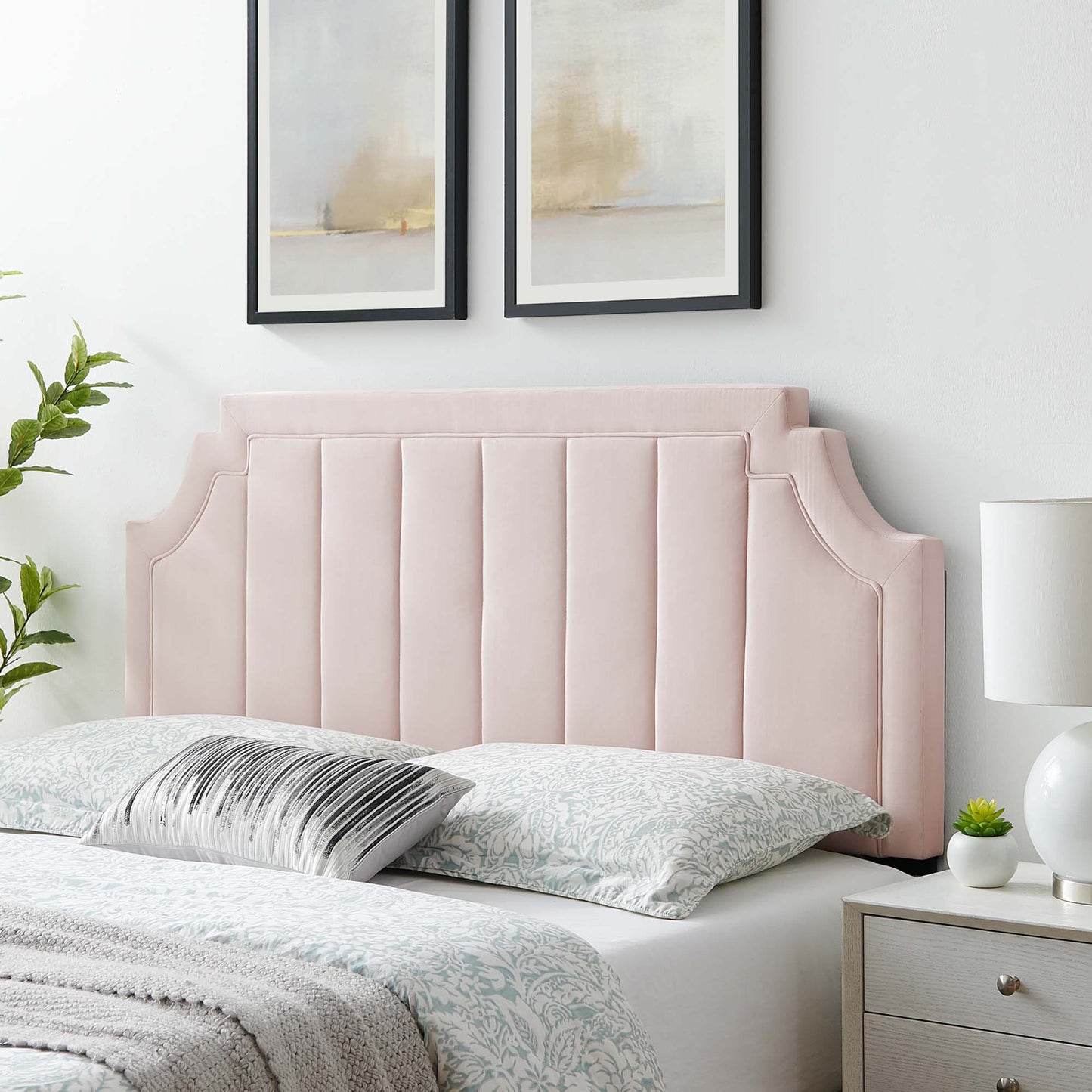 Alyona Channel Tufted Performance Velvet Twin Headboard