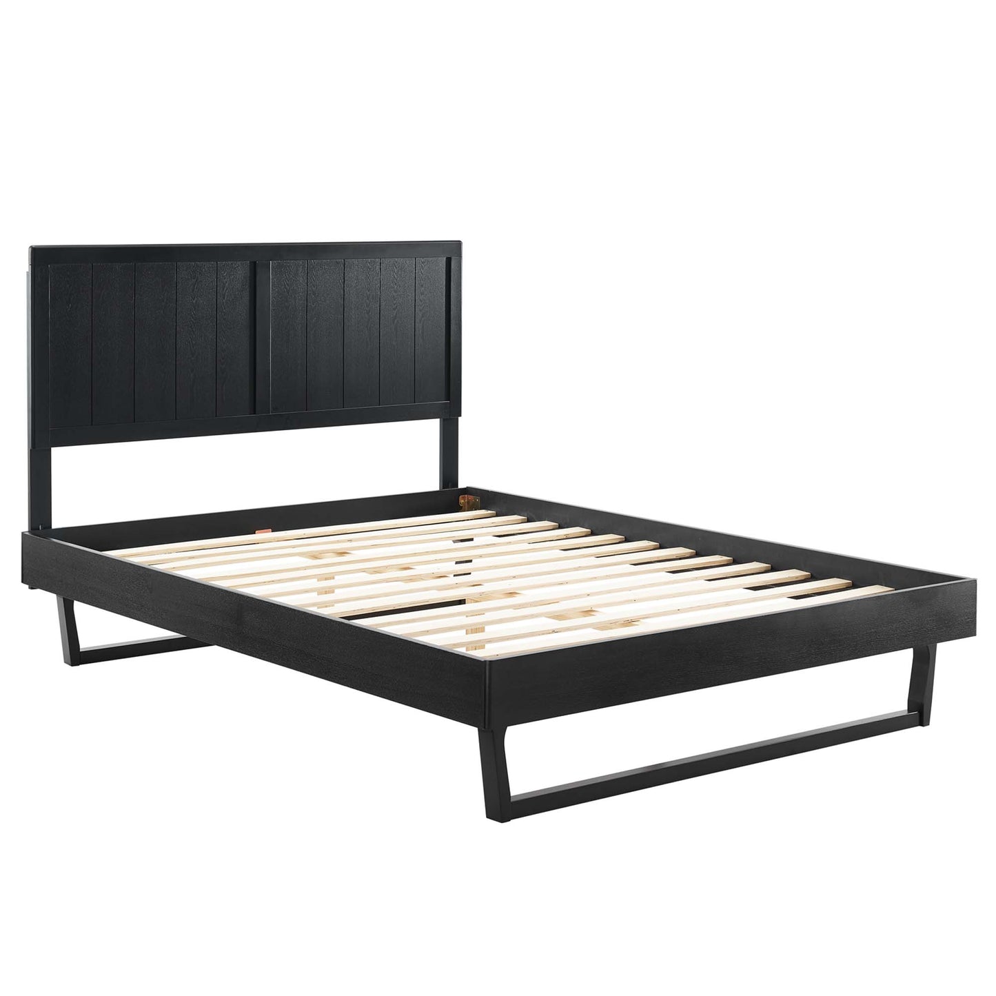 Alana Wood Queen Platform Bed With Angular Frame