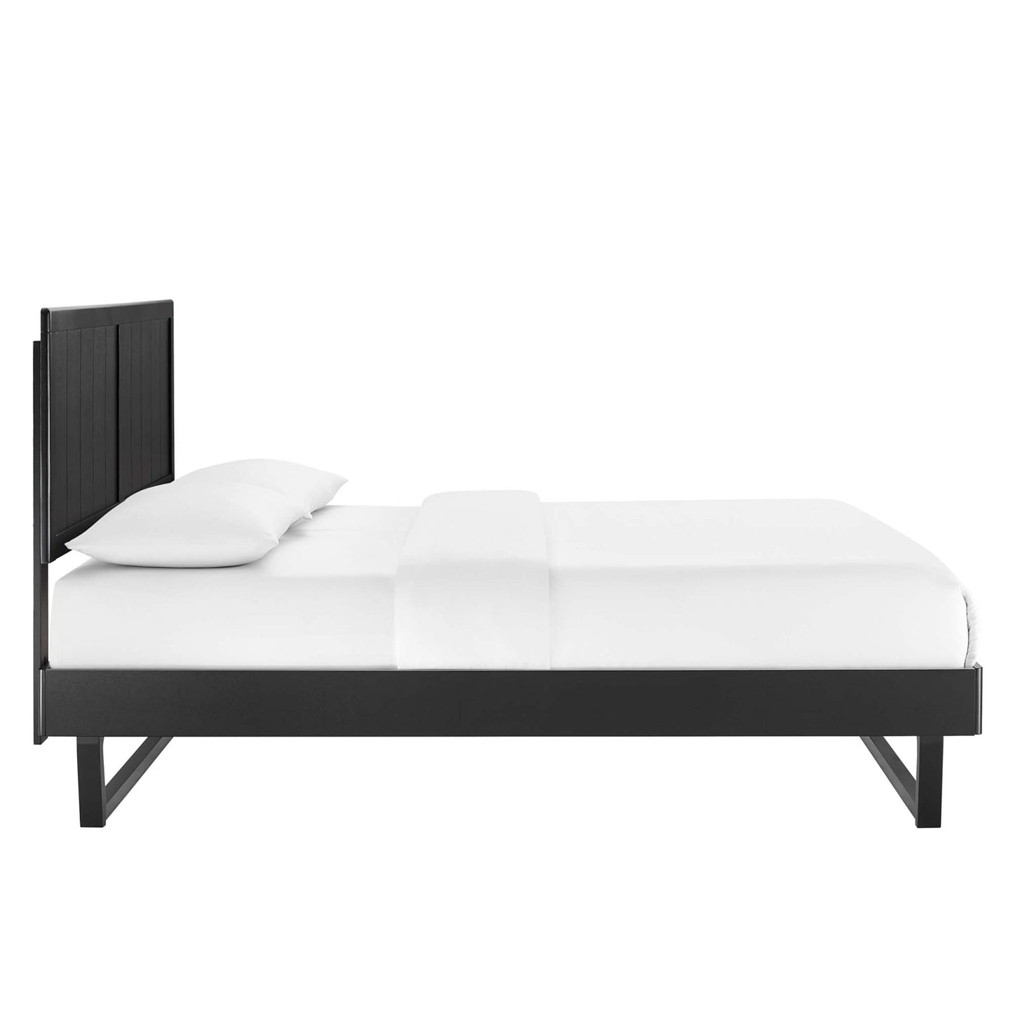 Alana Wood Queen Platform Bed With Angular Frame