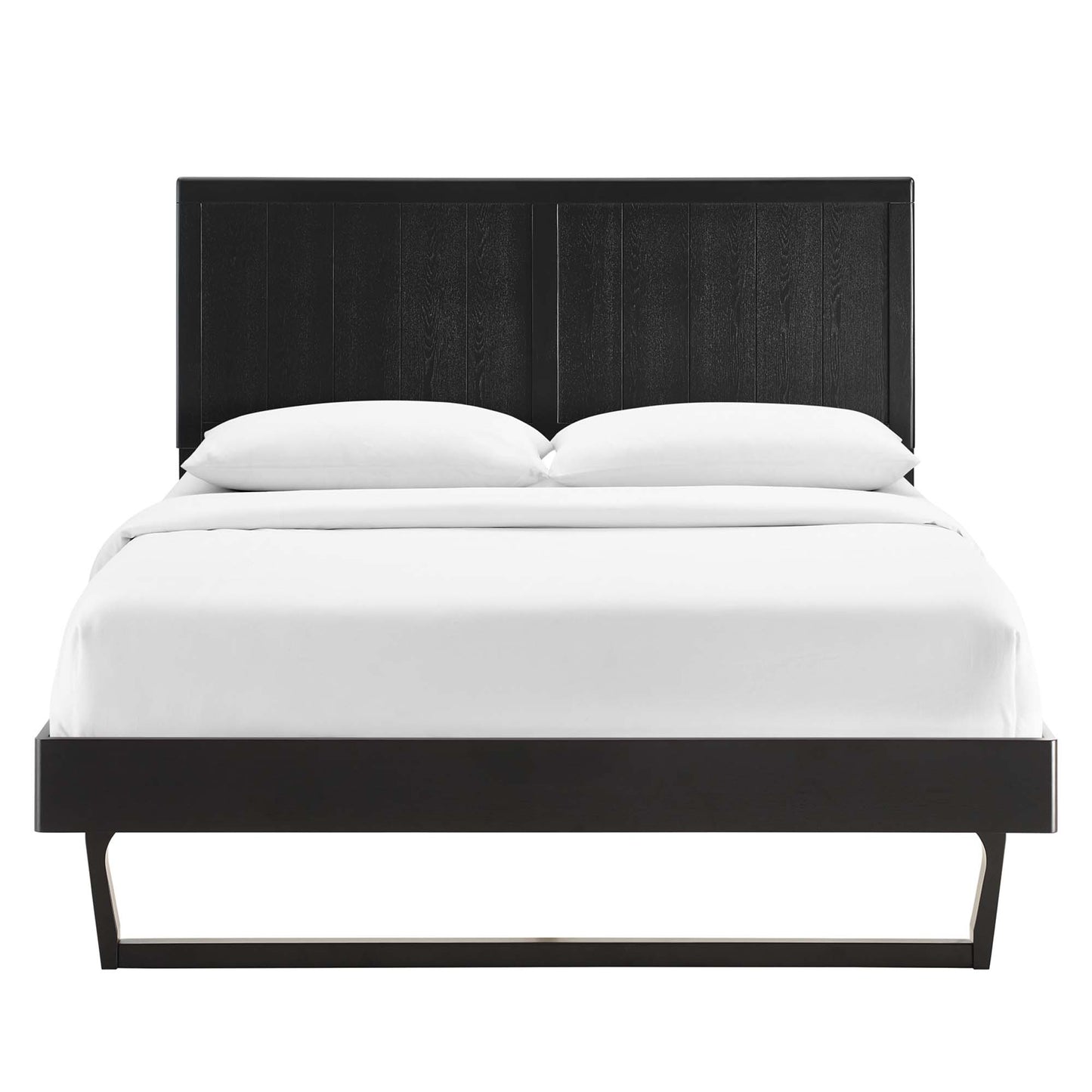 Alana Wood Queen Platform Bed With Angular Frame