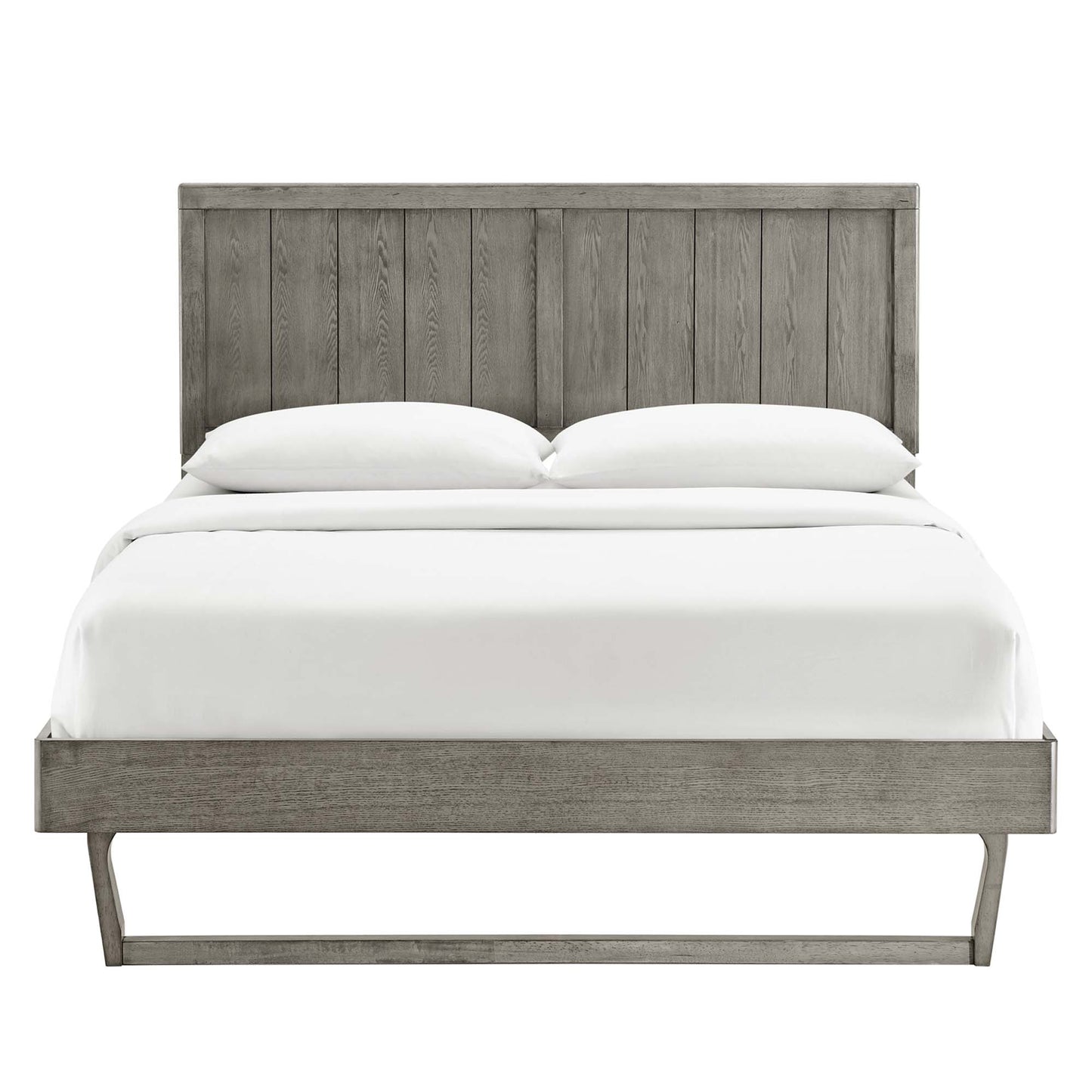 Alana Wood Queen Platform Bed With Angular Frame