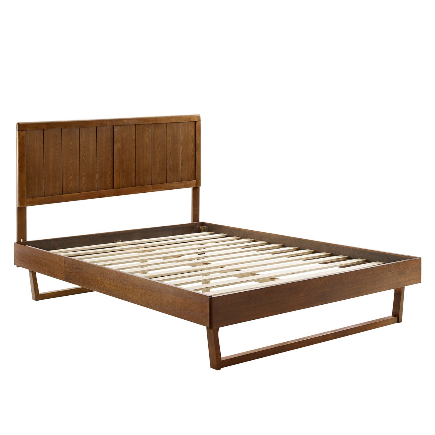 Alana Wood Queen Platform Bed With Angular Frame