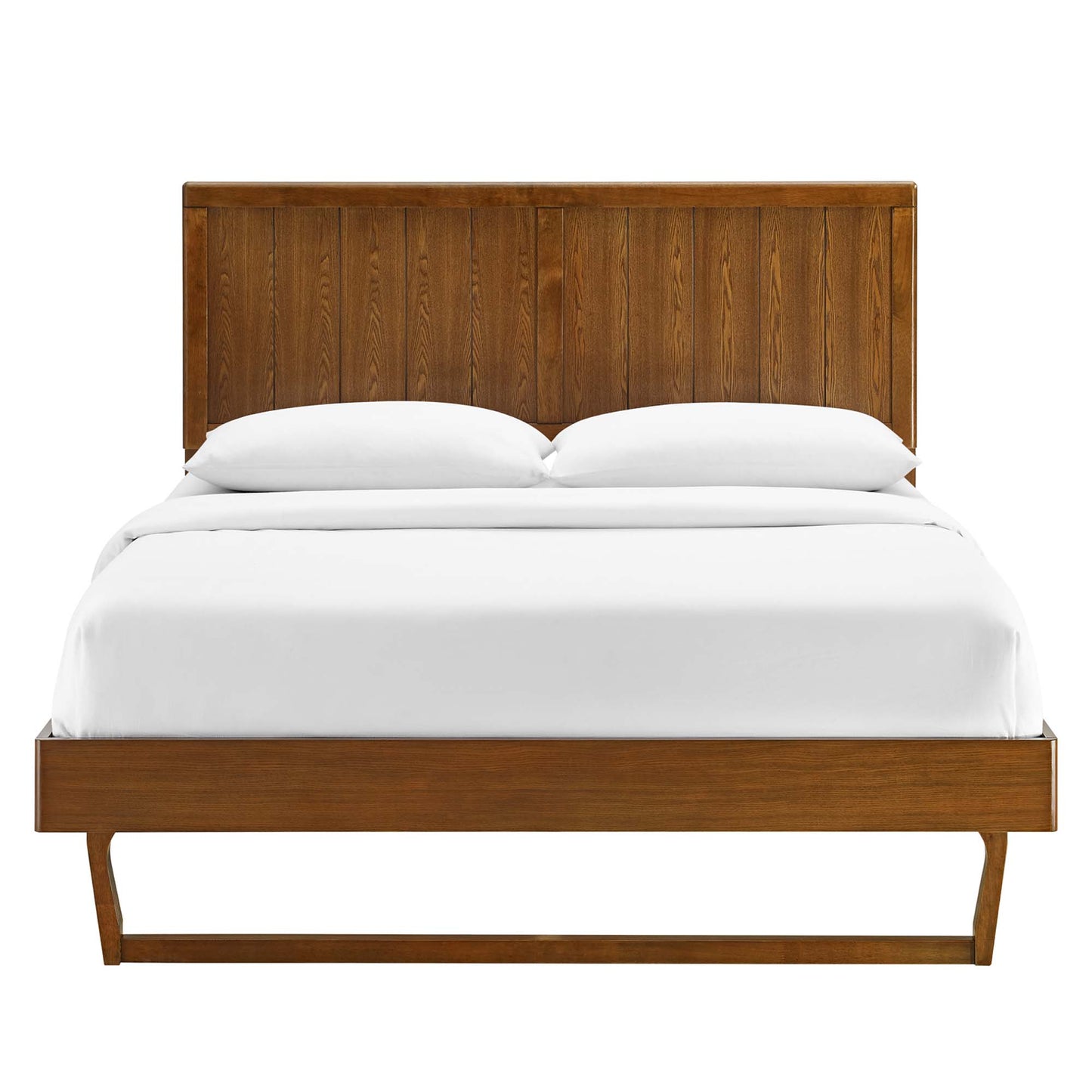 Alana Wood Queen Platform Bed With Angular Frame