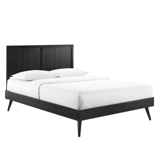 Alana Wood Queen Platform Bed With Splayed Legs