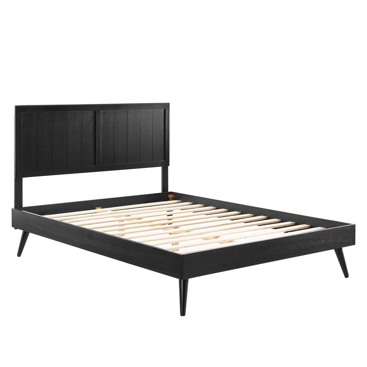 Alana Wood Queen Platform Bed With Splayed Legs