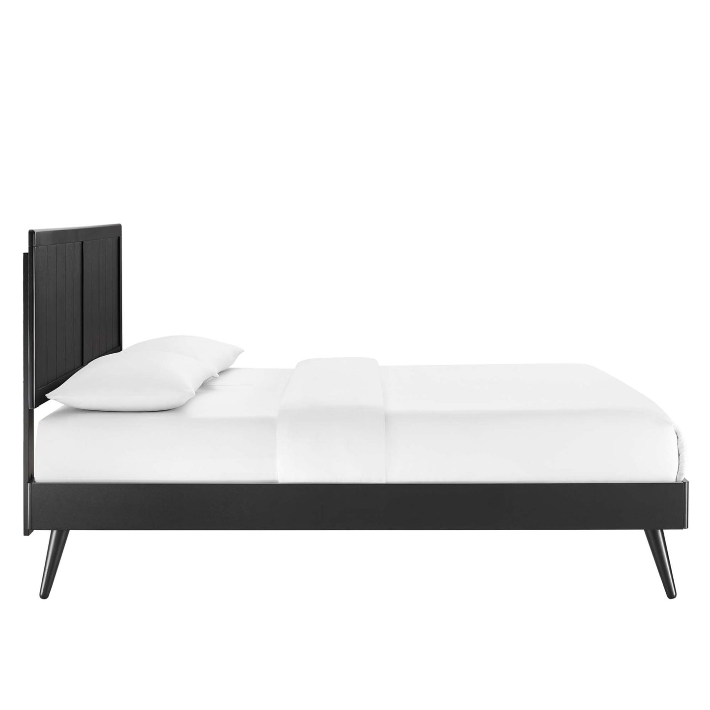 Alana Wood Queen Platform Bed With Splayed Legs