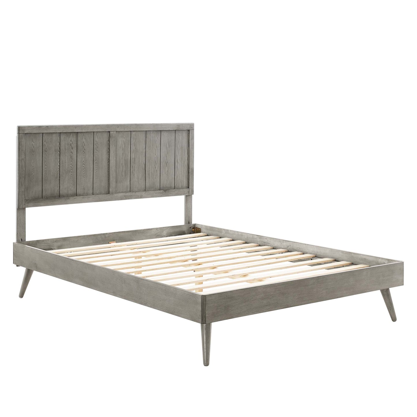 Alana Wood Queen Platform Bed With Splayed Legs