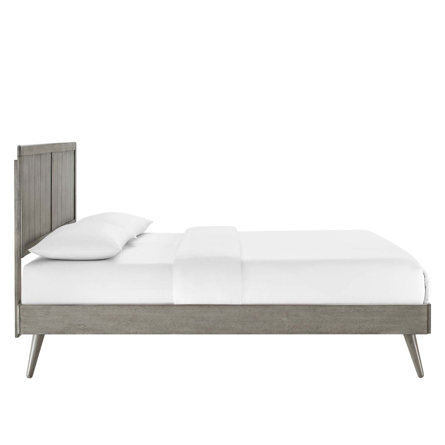 Alana Wood Queen Platform Bed With Splayed Legs