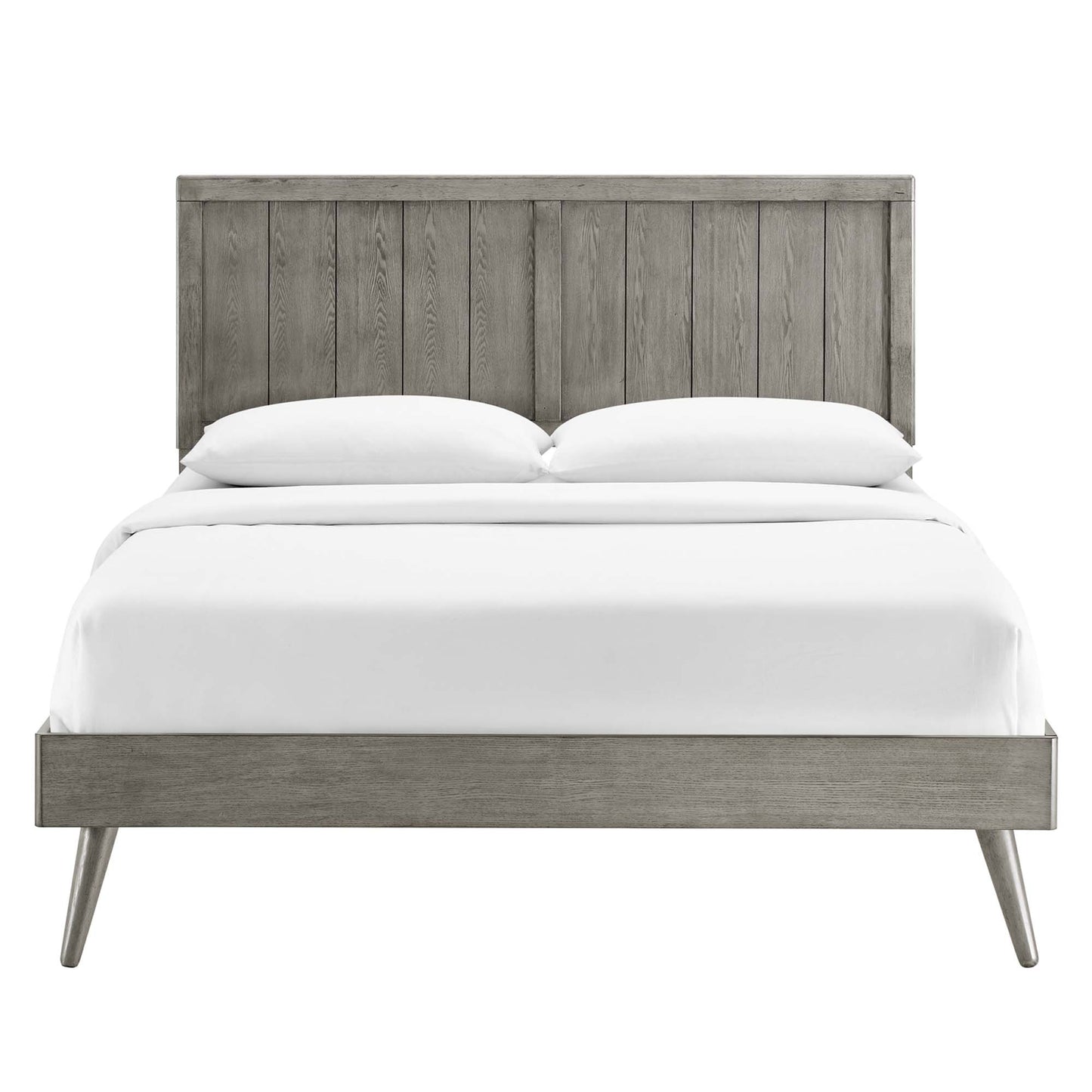 Alana Wood Queen Platform Bed With Splayed Legs