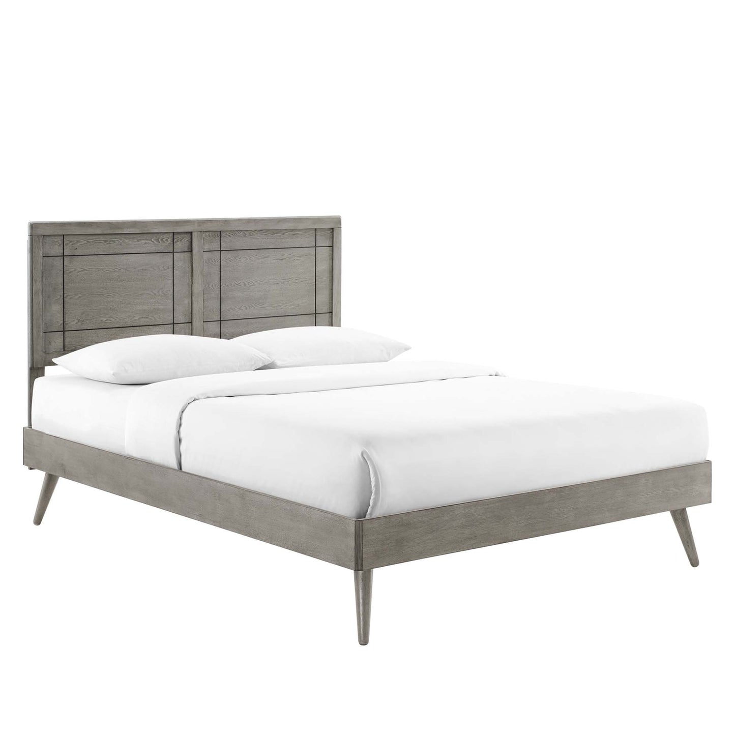 Cama Queen con plataforma de madera Marlee y patas separadas de Modway