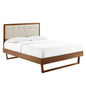 Willow Wood Queen Platform Bed With Angular Frame