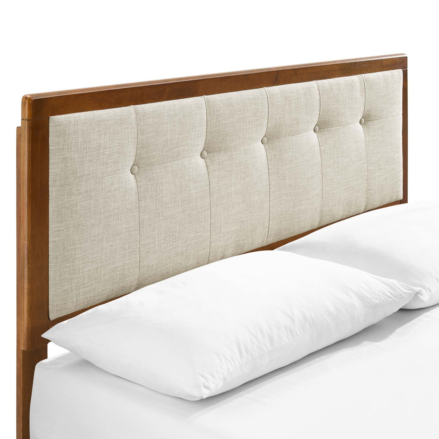 Willow Wood Queen Platform Bed With Angular Frame