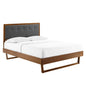 Willow Wood Queen Platform Bed With Angular Frame