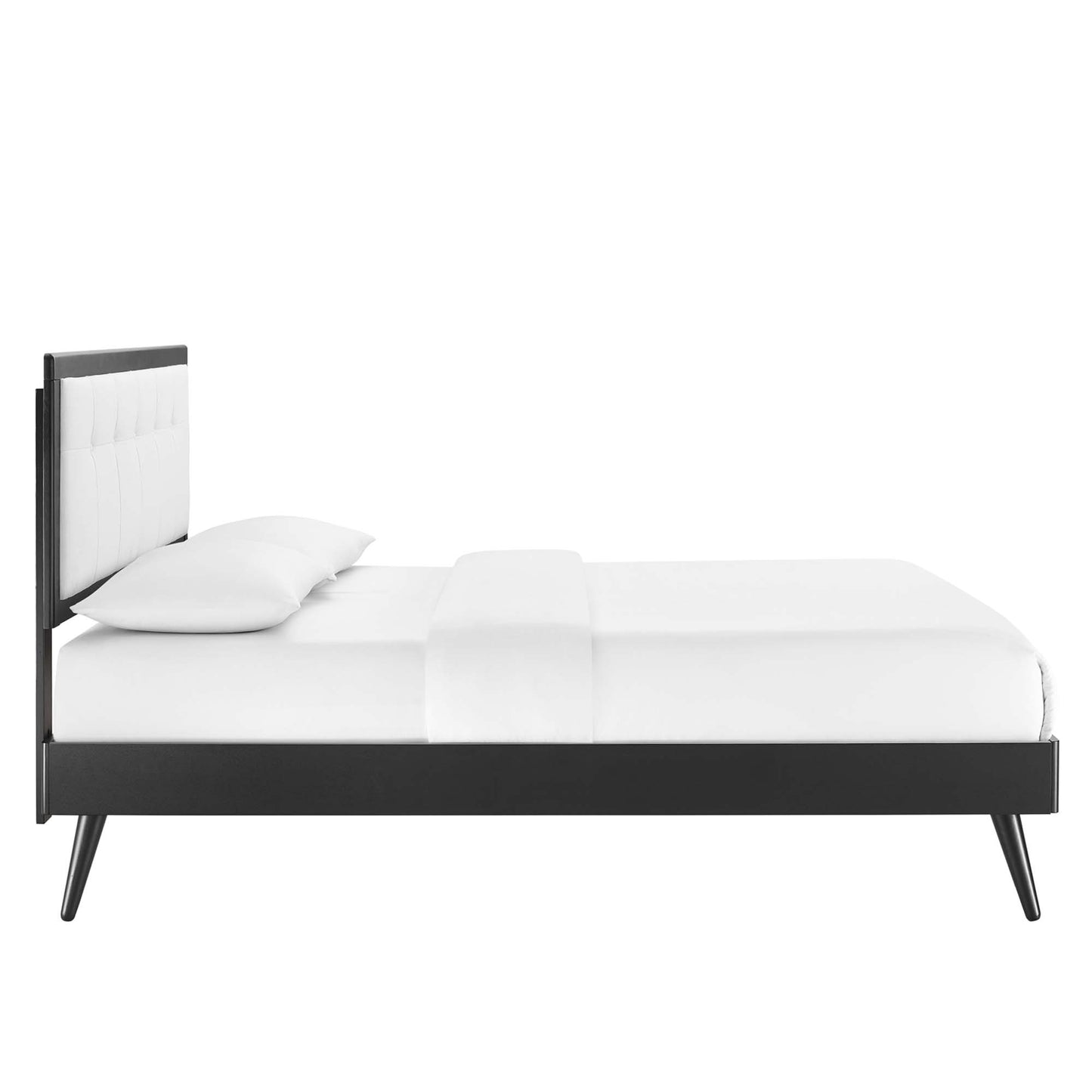 Willow Wood Queen Platform Bed With Splayed Legs