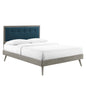 Willow Wood Queen Platform Bed With Splayed Legs