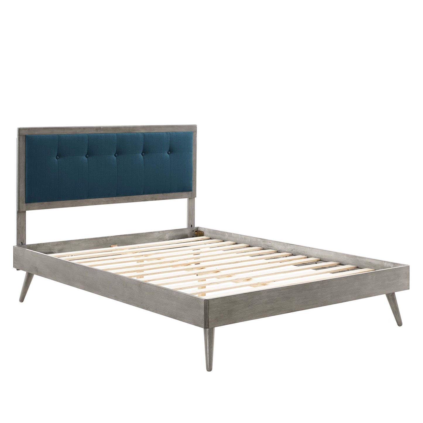 Willow Wood Queen Platform Bed With Splayed Legs