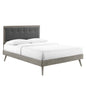 Willow Wood Queen Platform Bed With Splayed Legs