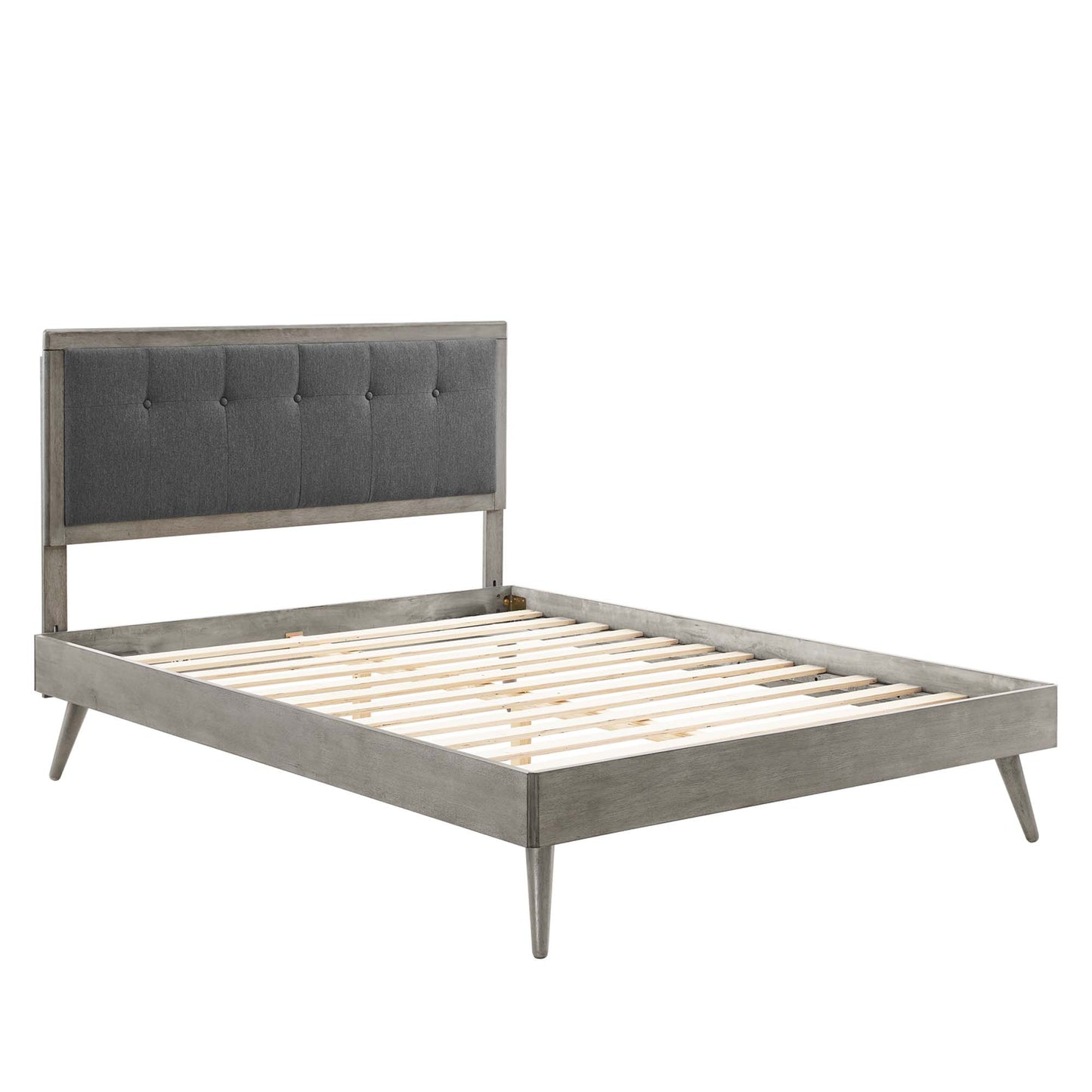 Willow Wood Queen Platform Bed With Splayed Legs