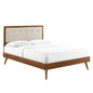 Willow Wood Queen Platform Bed With Splayed Legs