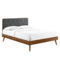 Bridgette Wood Queen Platform Bed With Splayed Legs