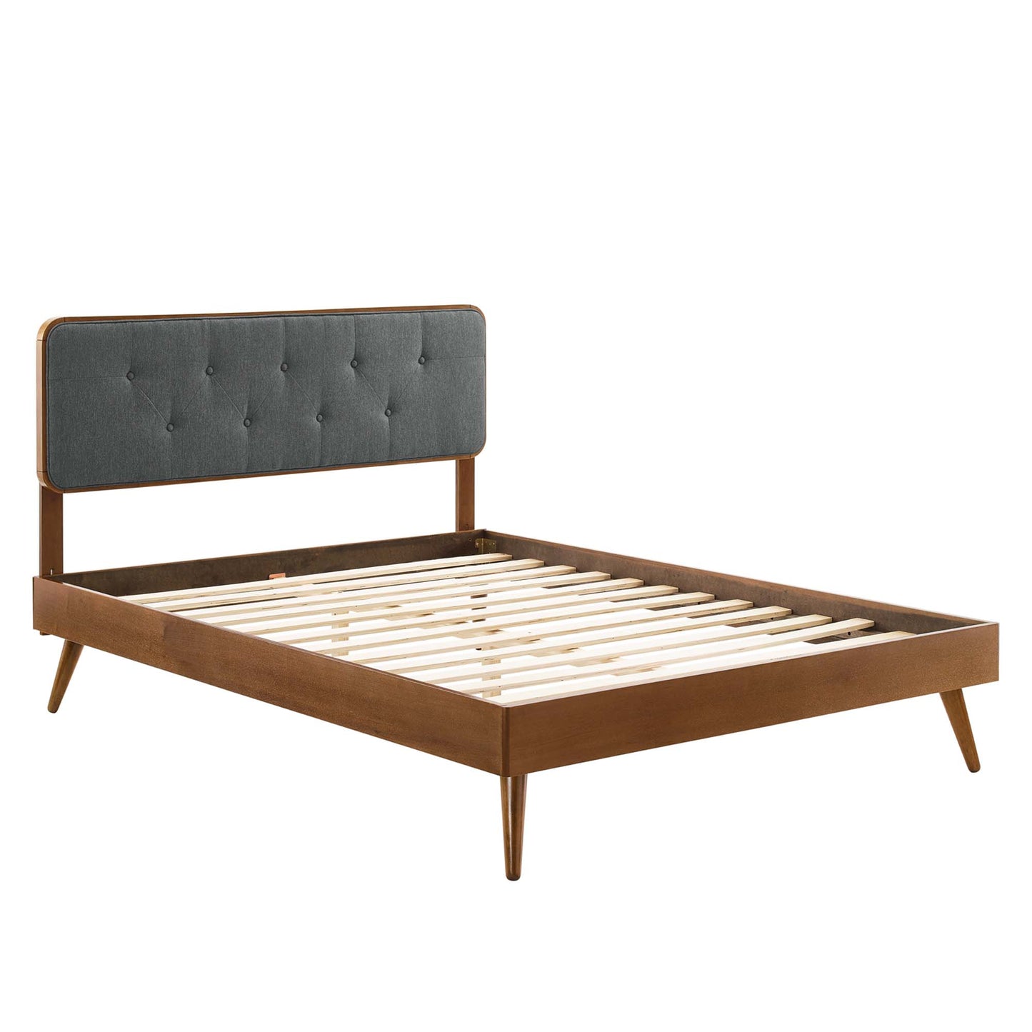 Bridgette Wood Queen Platform Bed With Splayed Legs