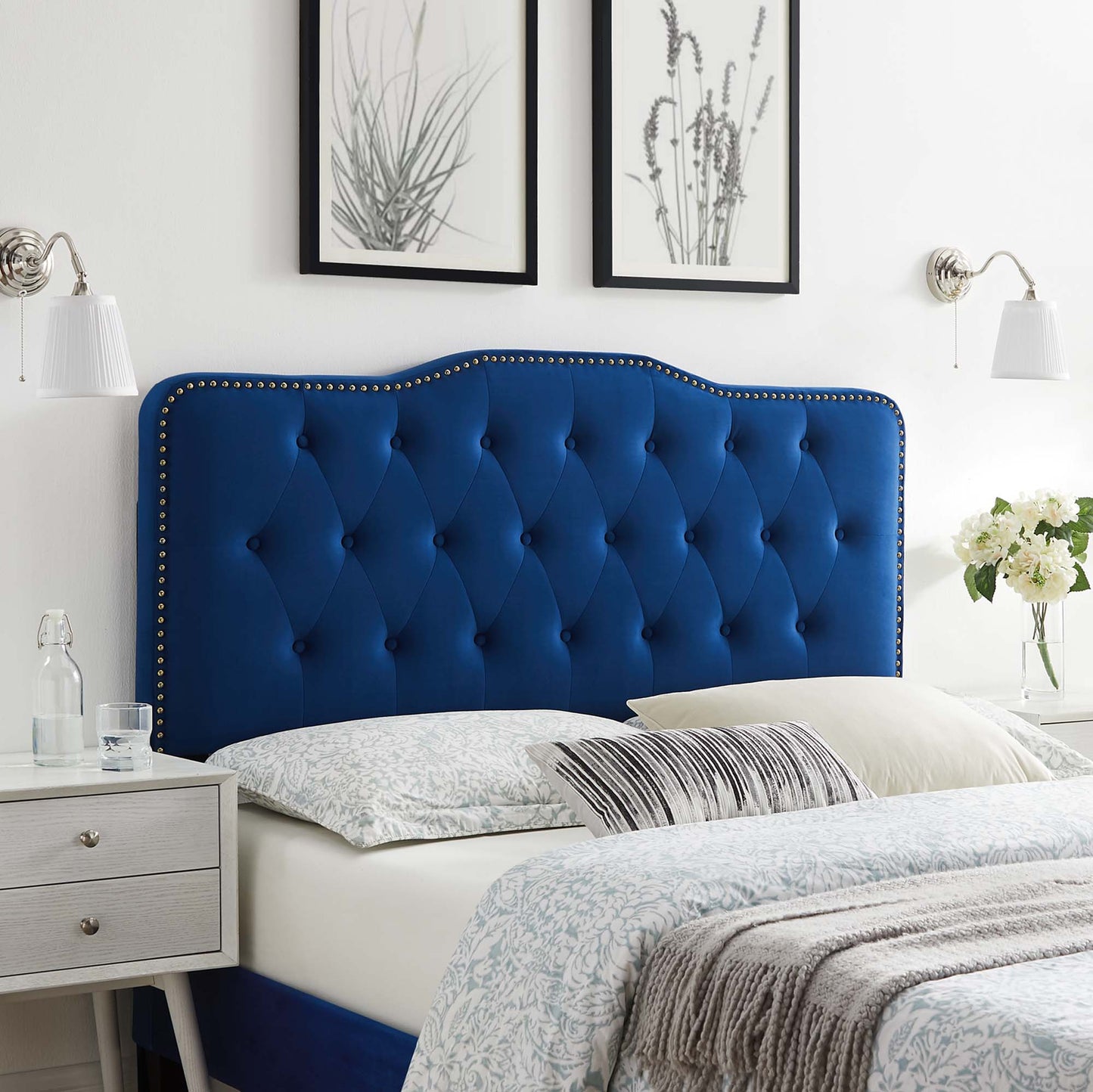 Sophia Tufted Performance Velvet Full/Queen Headboard