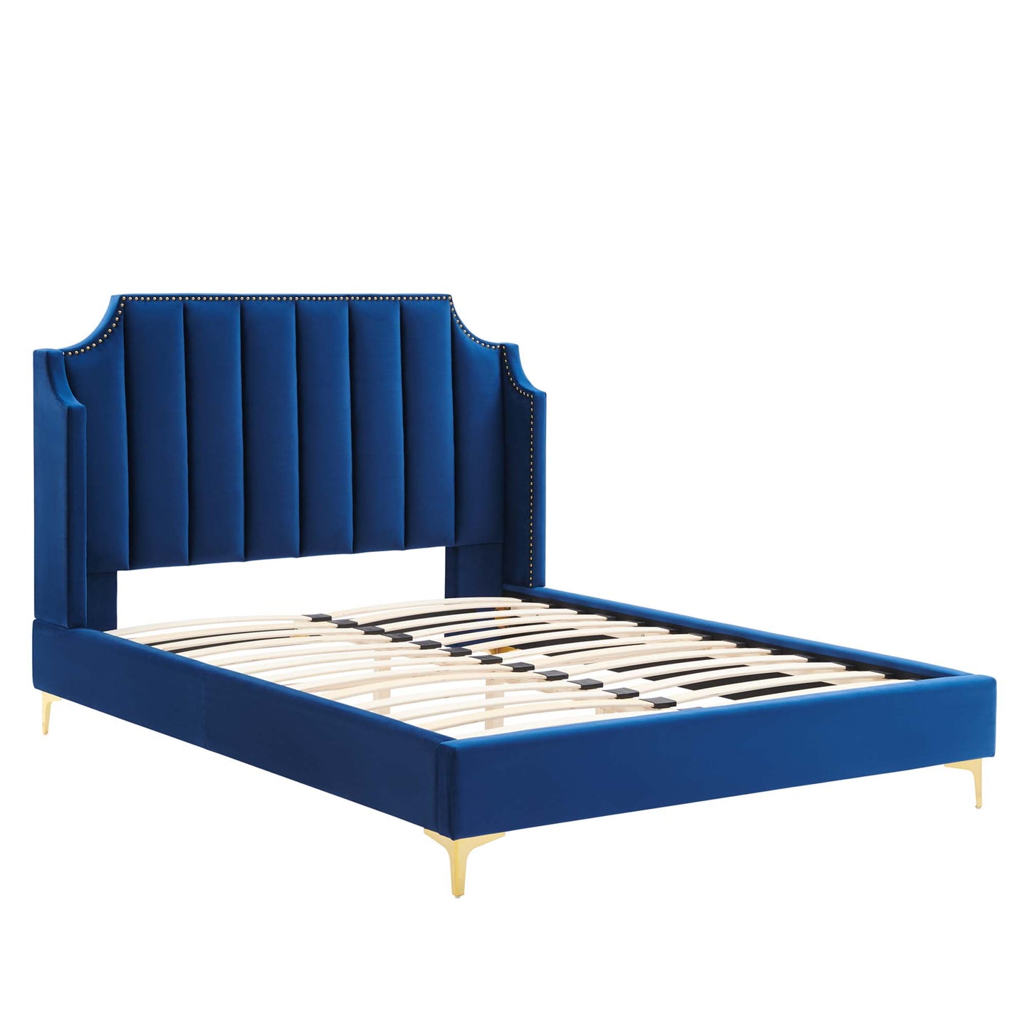 Daniella Performance Velvet Queen Platform Bed