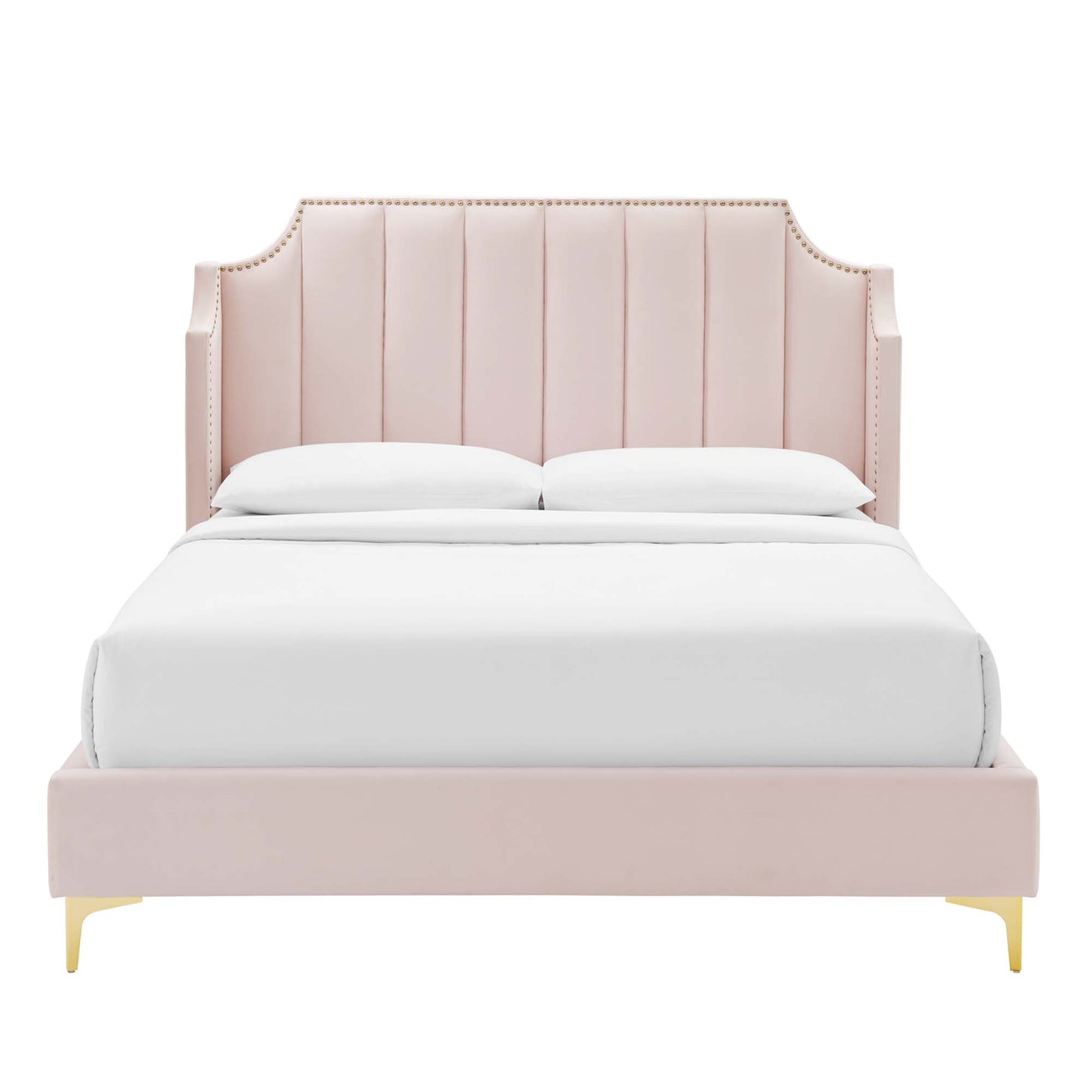 Daniella Performance Velvet Queen Platform Bed