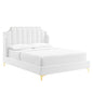 Daniella Performance Velvet Queen Platform Bed