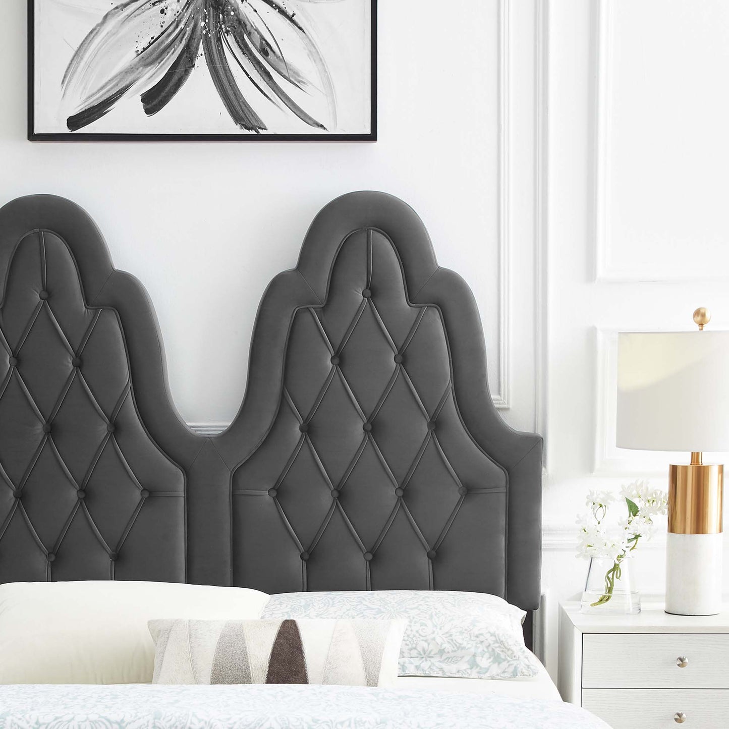 Augustine Tufted Performance Velvet King/California King Headboard