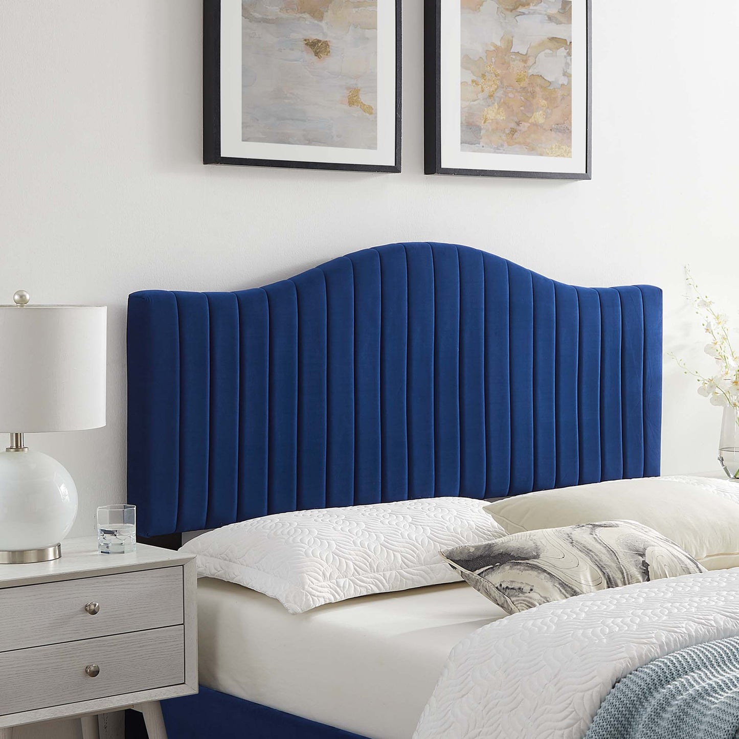 Brielle Channel Tufted Performance Velvet Twin Headboard