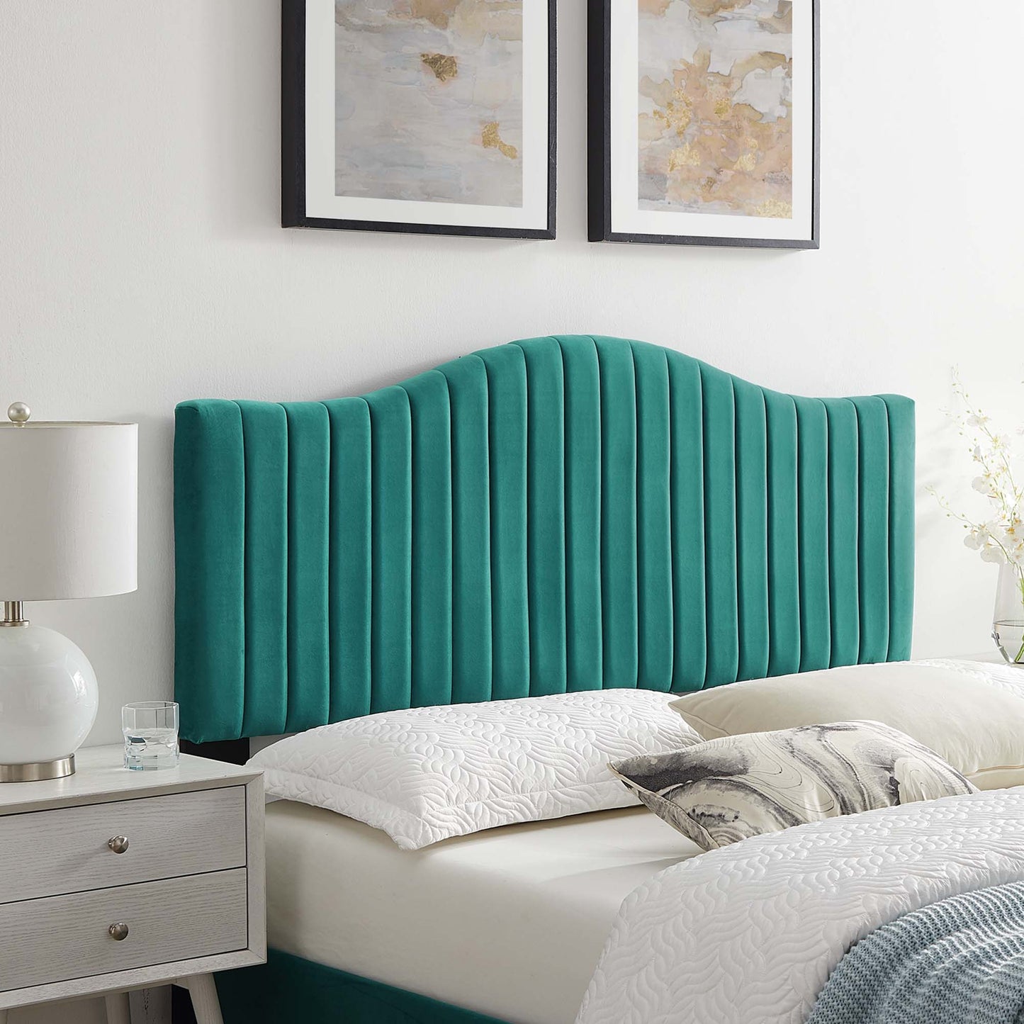 Brielle Channel Tufted Performance Velvet King/California King Headboard