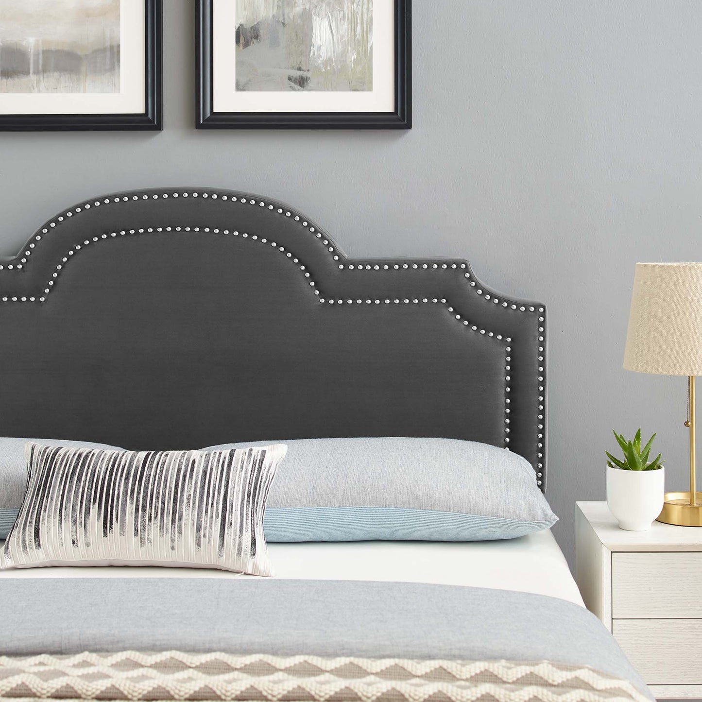 Belinda Performance Velvet King/California King Headboard